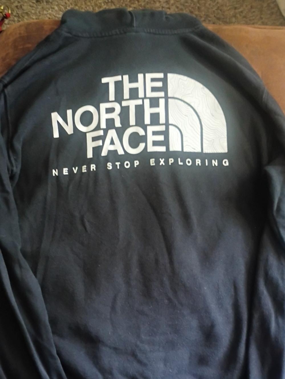 The North Face Men's Crewneck Sweatshirt - Black with White Logo
